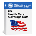 Picture of Health Care Coverage by Zip Code Database, Commercial Edition