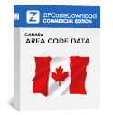 Picture of Canadian Area Code Database NPA NXX, Commercial Edition (Redistribution License)